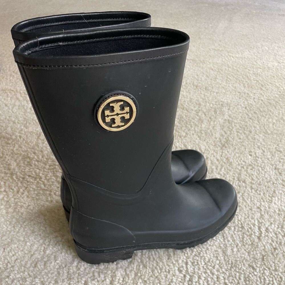 Tory Burch Black Rain Boot